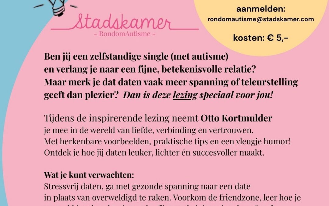 Lezing: Succesvol daten met autisme – 21 maart